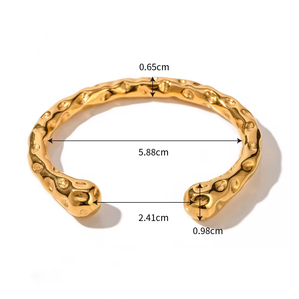 Molten Cuff Bracelet – 18K Gold or Silver Plated