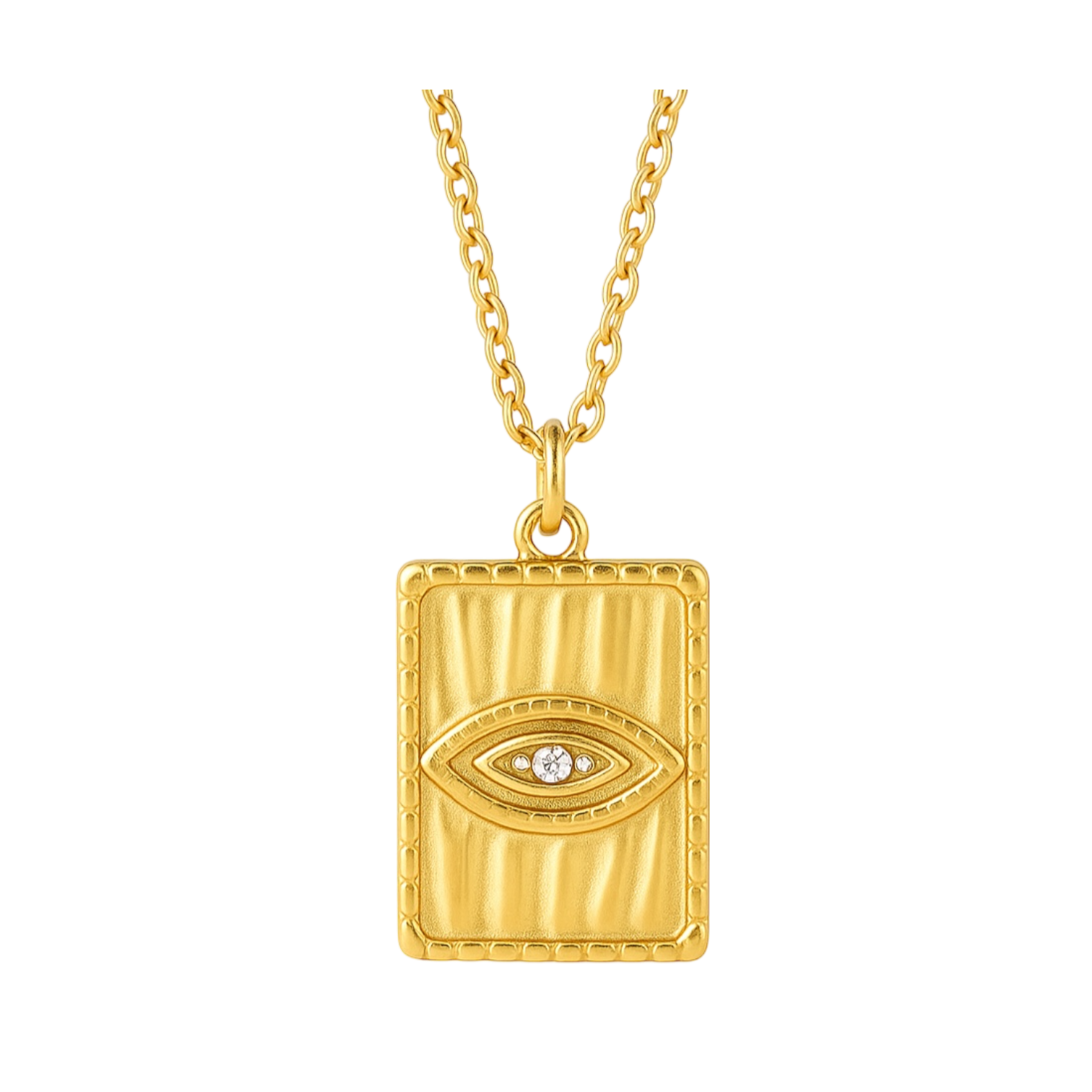 Evil Eye Gold Pendant Necklace – 18K Gold Plated Stainless Steel
