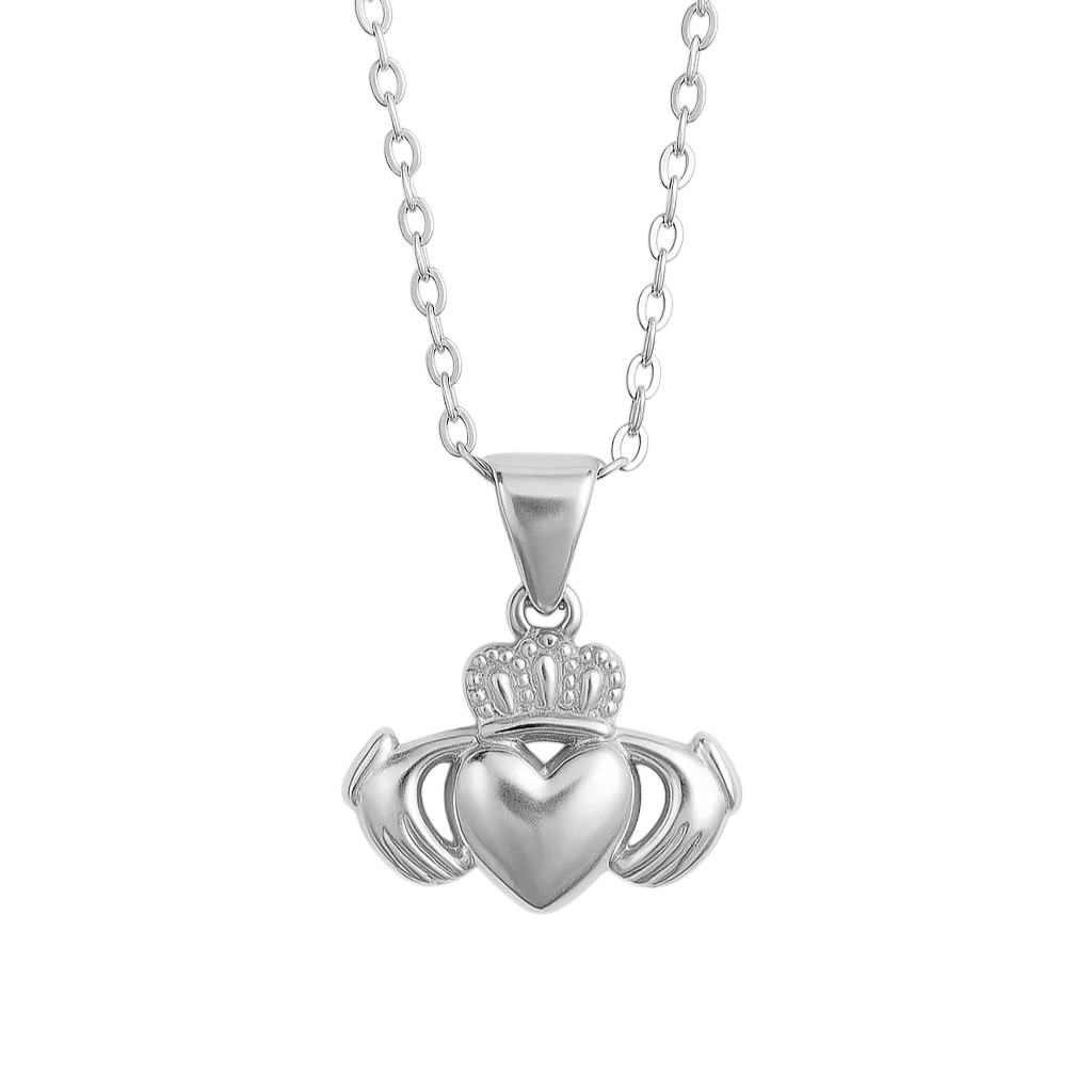 Claddagh Necklace – 18K Gold Plated Symbol of Love, Loyalty & Friendship